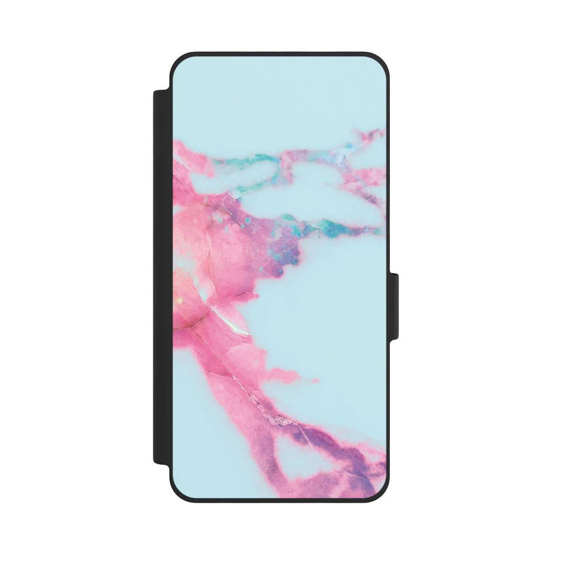 Galaxy S26 NIVOflip Hellblauer schillernder Adermarmor