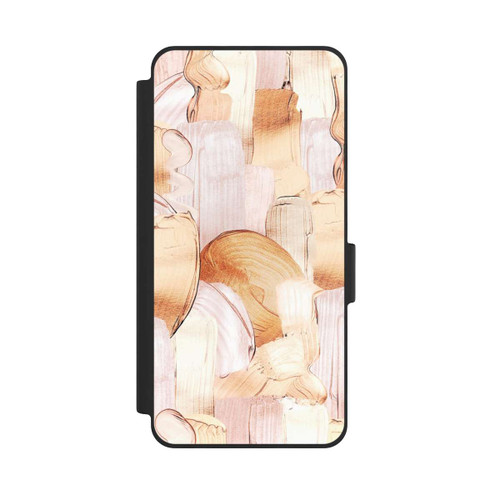 Samsung Galaxy S26 NIVOflip Weiß/Gold Pinsel Muster