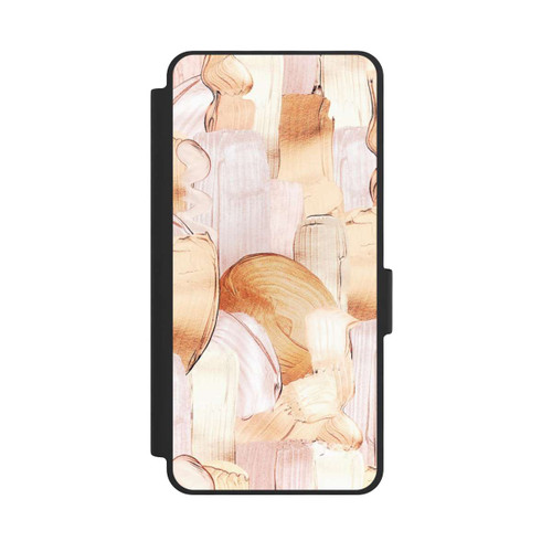 Samsung Galaxy S26 NIVOflip White/Gold Brush Pattern