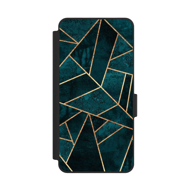 Galaxy S26 NIVOflip Tief Blaugrün Stein Gold Druck