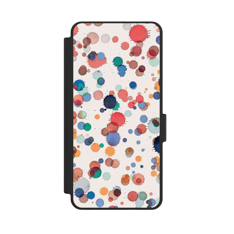 Galaxy S26 NIVOflip Tropfen Aquarell Textur Blau Gelb