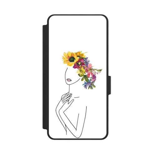 Samsung Galaxy S26 NIVOflip Line Art Woman flowercrown
