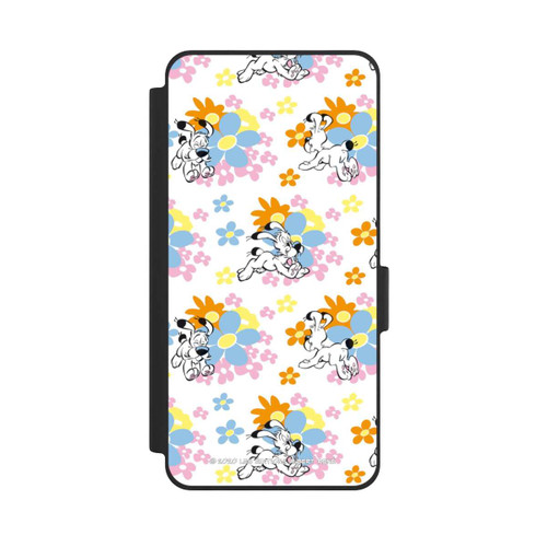 Samsung Galaxy S26 NIVOflip Idéfix sur fleurs colorées
