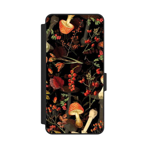 Samsung Galaxy S26 NIVOflip Mushroom Pattern Black