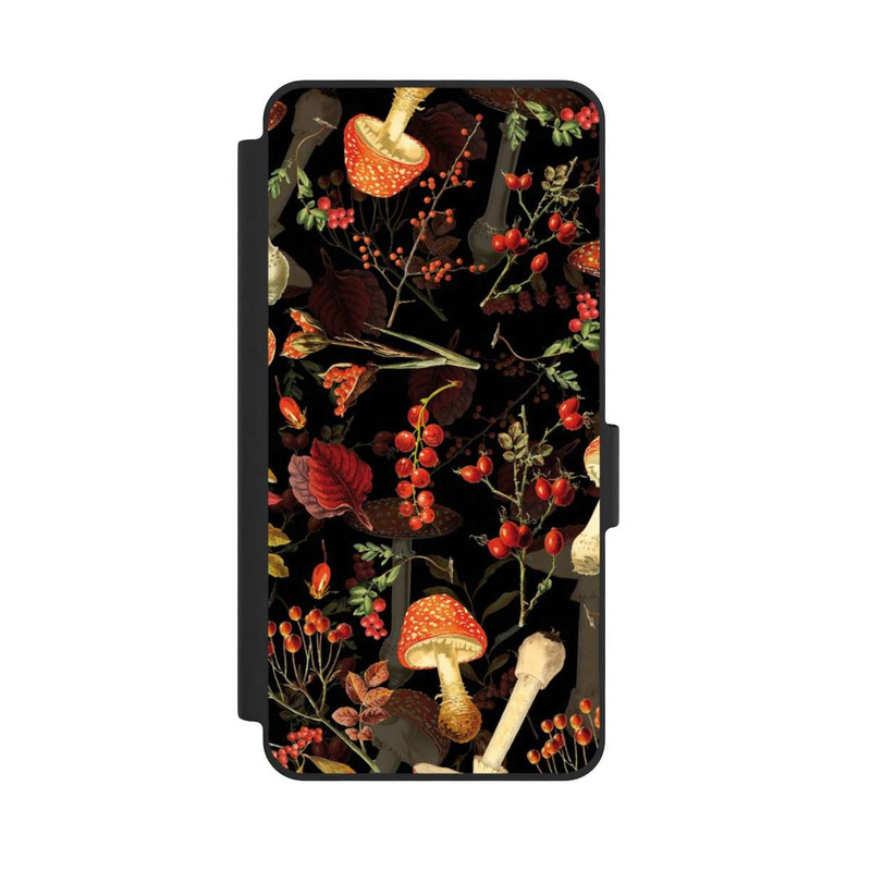 Galaxy S26 NIVOflip Mushroom Pattern Black