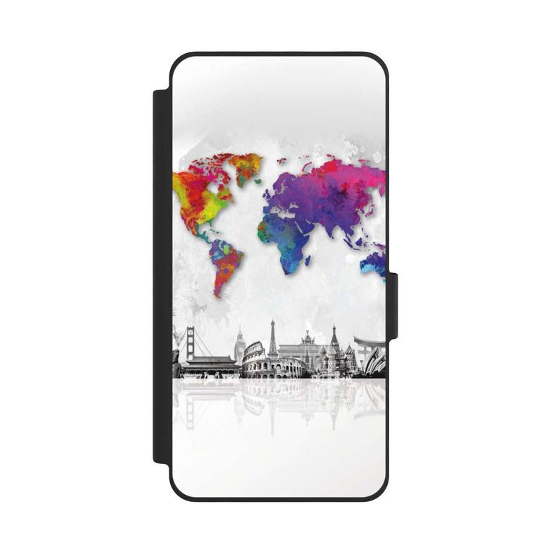 Galaxy S26 NIVOflip Carte du monde avec l'horizon