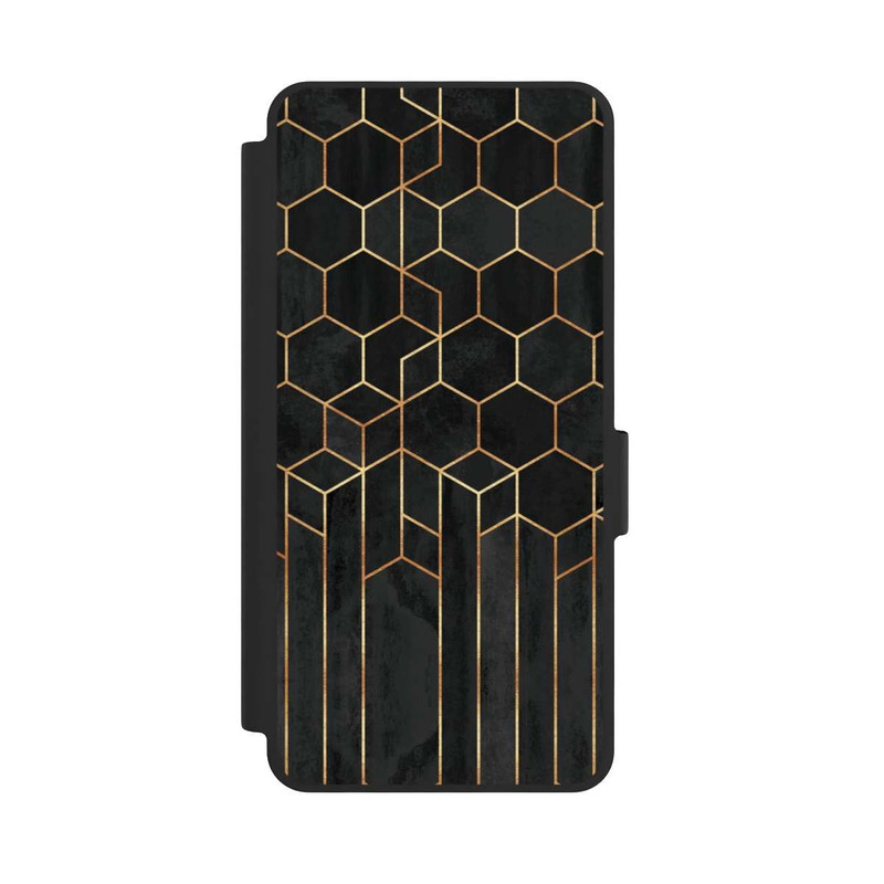 Galaxy S26 NIVOflip Hexagones noirs