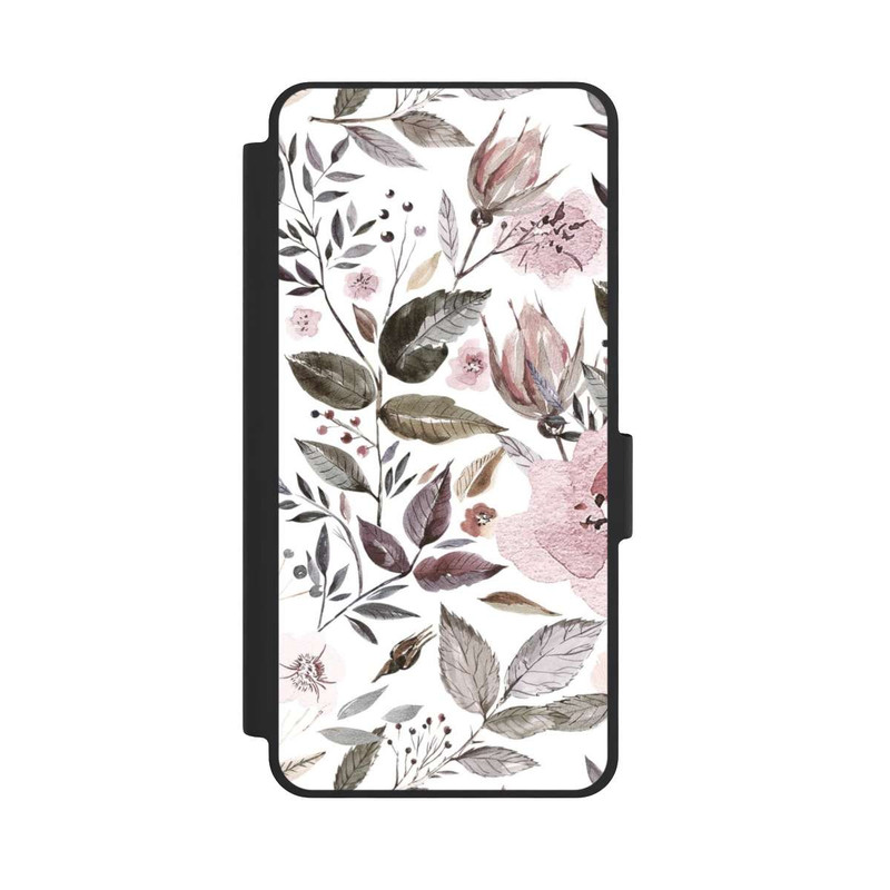 Galaxy S26 NIVOflip Aquarelle Fleurs Roses Brunes