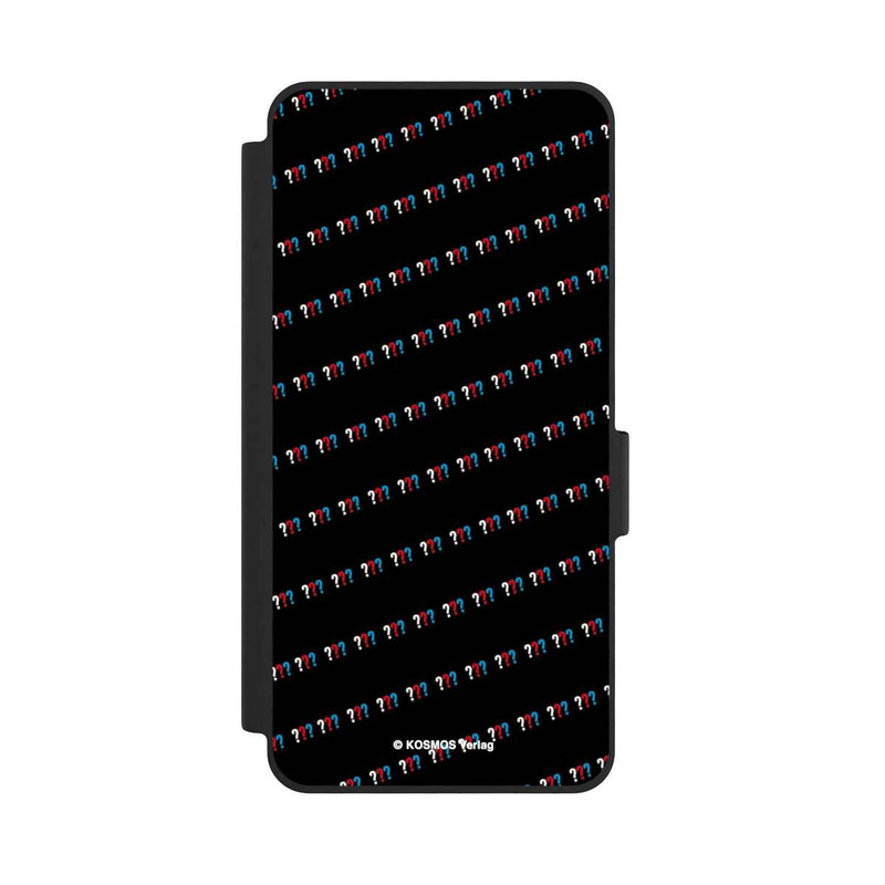 Galaxy S26 NIVOflip Drei Fragezeichen Muster Schräg