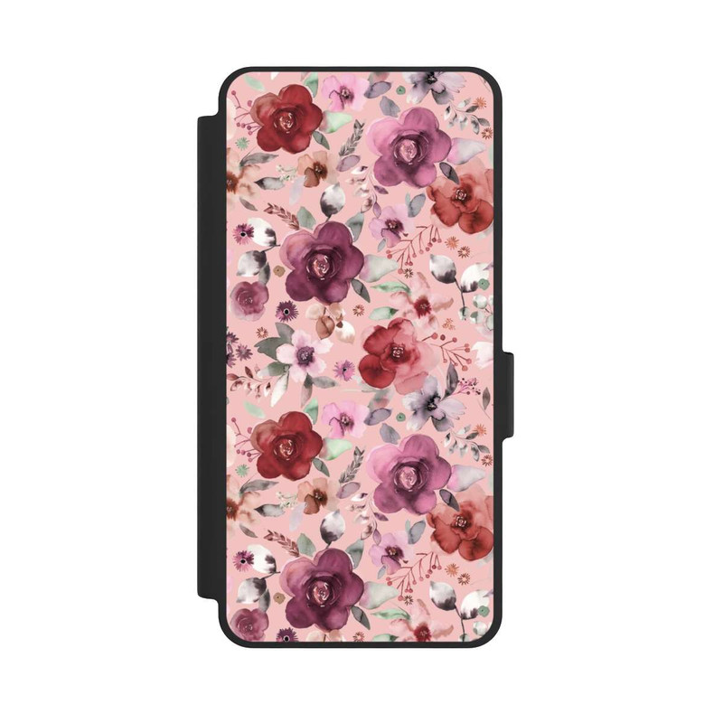 Galaxy S26 NIVOflip Üppiger romantischer Blumenstrauß rosa