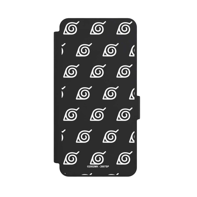 Galaxy S26 NIVOflip Konoha Pattern Blanc sur Fond Transparent