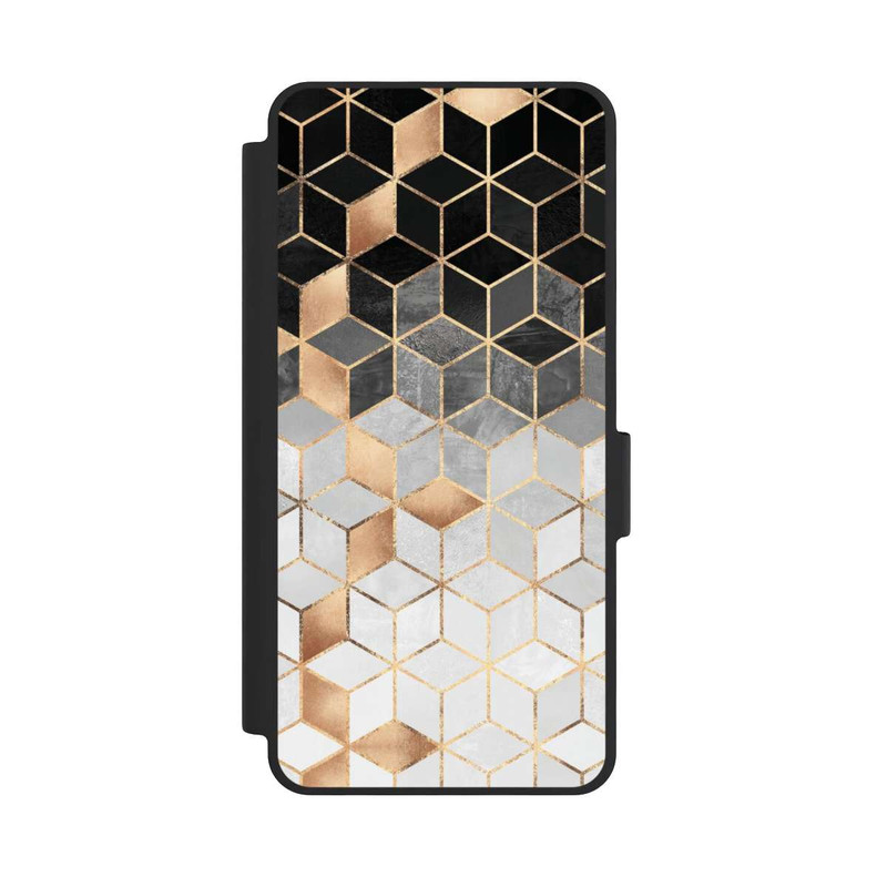 Galaxy S26 NIVOflip Cubes Sombres & Dorés