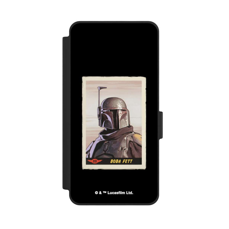 Galaxy S26 NIVOflip Boba Fett Badges Schwarzer Hintergrund