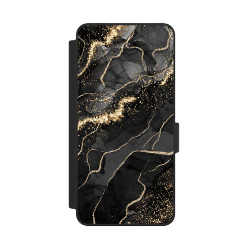 Samsung Galaxy S26 NIVOflip Look Spirales de Marbre Sombre &amp; Or