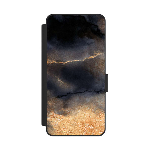 Samsung Galaxy S26 NIVOflip Schwarzer Marmor Goldstaub Look