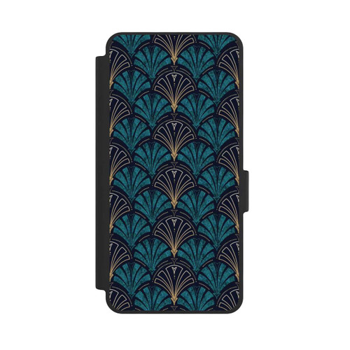 Samsung Galaxy S26 NIVOflip Art Deco Teal Gold Seamless