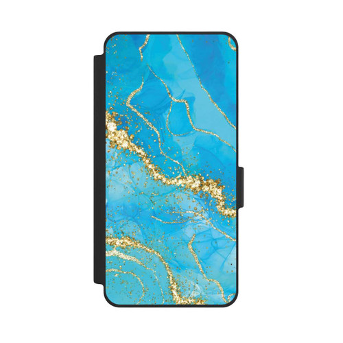 Samsung Galaxy S26 NIVOflip Türkis-goldene Tapete