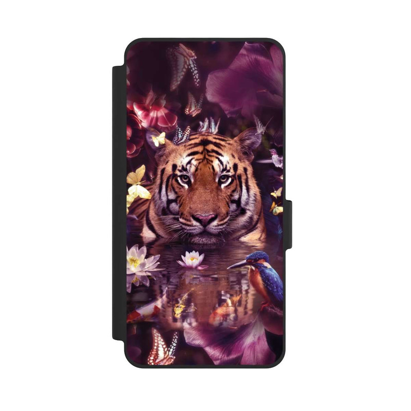 Galaxy S26 NIVOflip Tiger Blumenrahmen