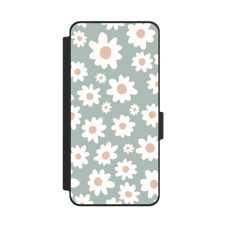 Galaxy S26 NIVOflip Daisy Flower Seamless Pattern Green