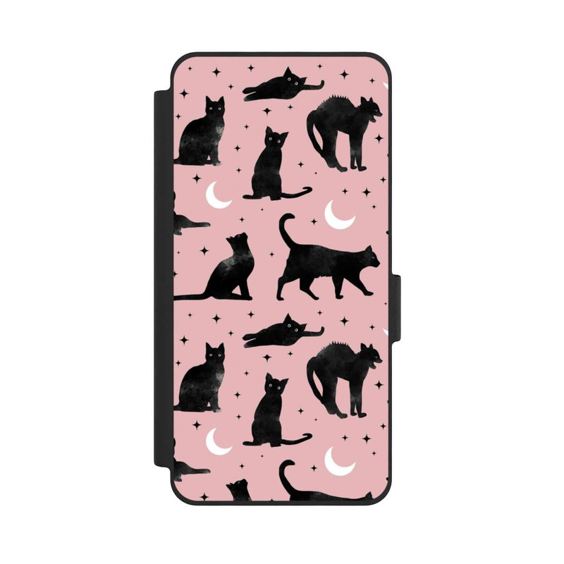 Galaxy S26 NIVOflip Lune & Chats Fond Rose