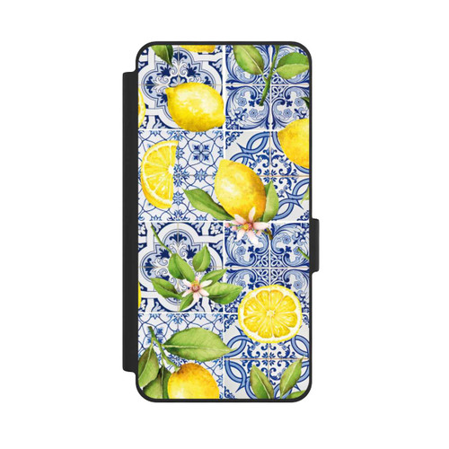 Samsung Galaxy S26 NIVOflip Mediterrane Amalfi Küste mit Blauen Kacheln und Zitronen