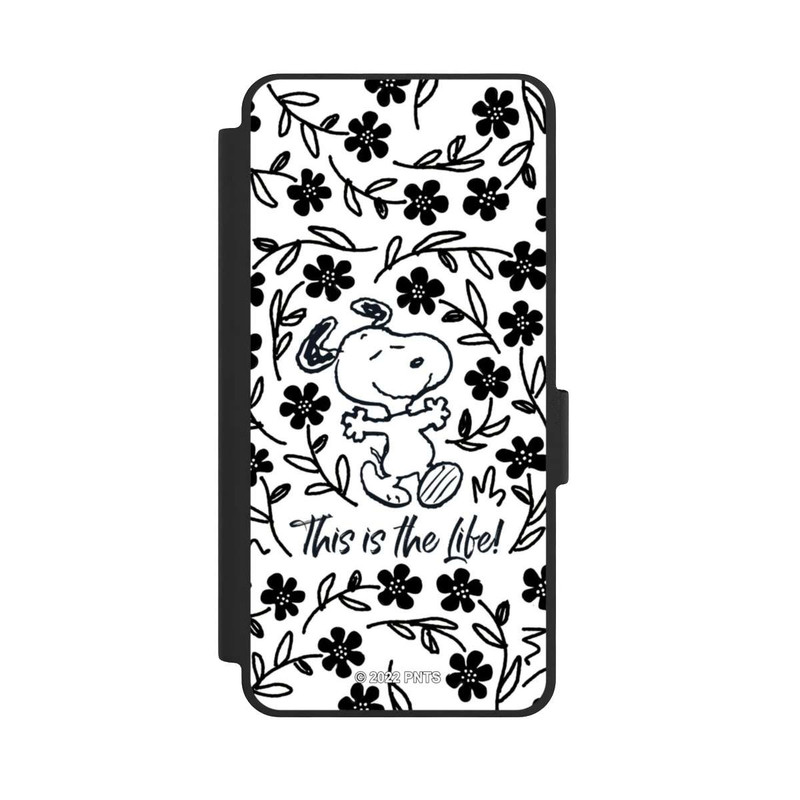 Galaxy S26 NIVOflip Snoopy schwarz und weiß This Is The Life