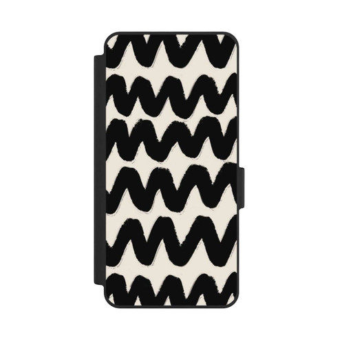 Samsung Galaxy S26 NIVOflip Vagues Noires Pattern