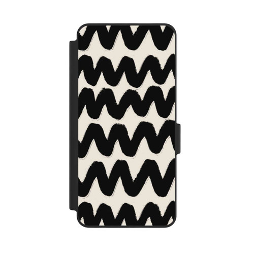 Samsung Galaxy S26 NIVOflip Vagues Noires Pattern
