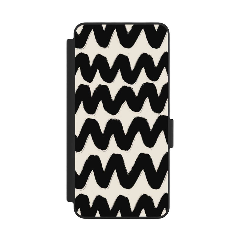 Galaxy S26 NIVOflip Vagues Noires Pattern