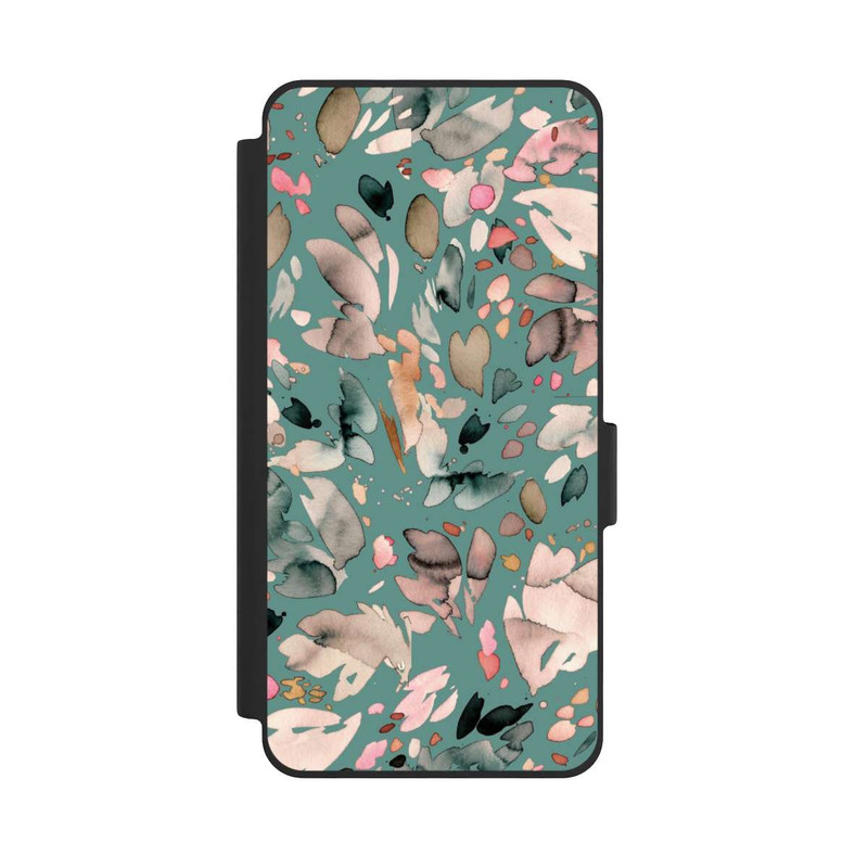 Galaxy S26 NIVOflip Abstrakte Blumenblätter grün