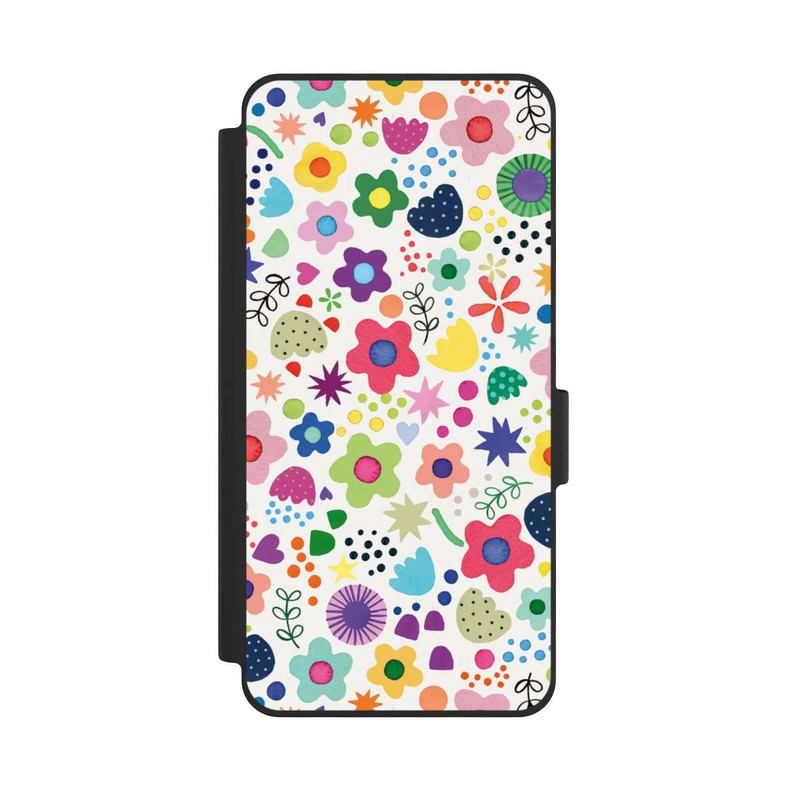 Galaxy S26 NIVOflip Psychedelische Blumen bunt