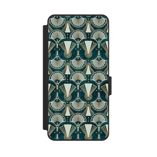 Samsung Galaxy S26 NIVOflip Art Deco Green Pattern