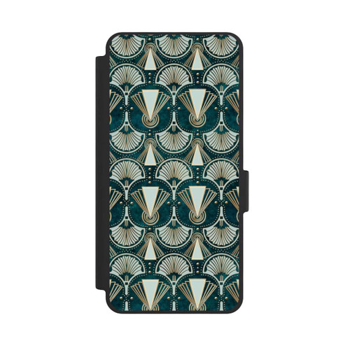 Samsung Galaxy S26 NIVOflip Art Deco Green Pattern