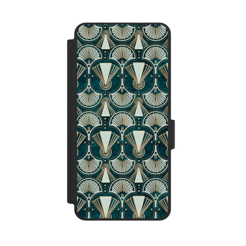 Galaxy S26 NIVOflip Art Deco Green Pattern