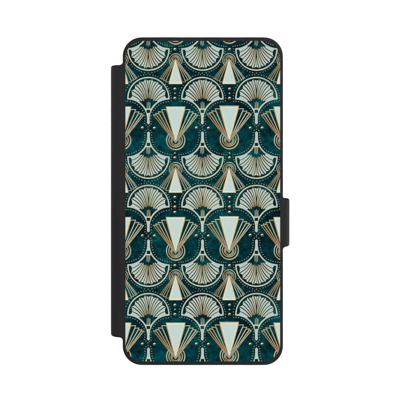 Galaxy S26 NIVOflip Art Deco Green Pattern