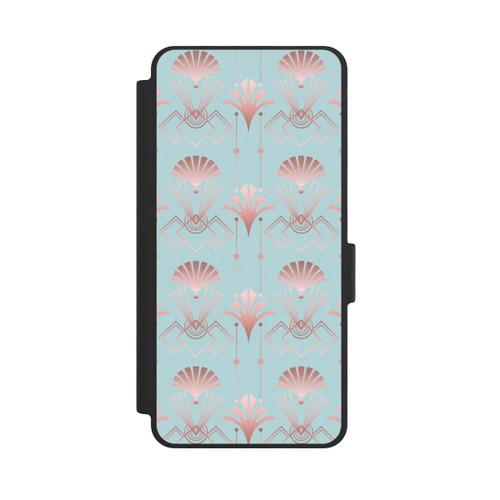 Samsung Galaxy S26 NIVOflip Art Deco Rose Gold Elegance Blue