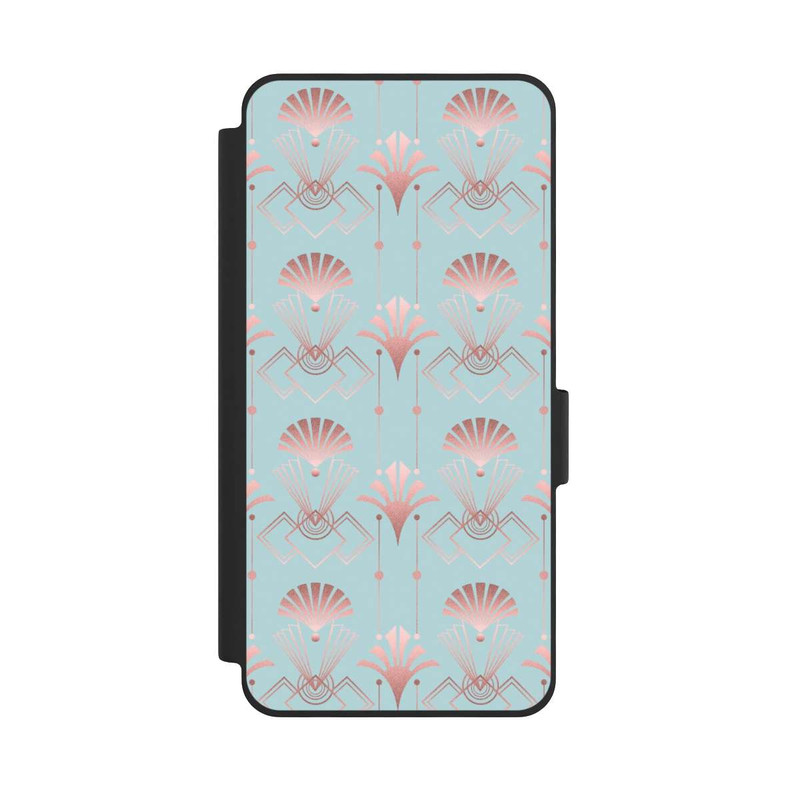 Galaxy S26 NIVOflip Art Deco Rose Gold Elegance Blue