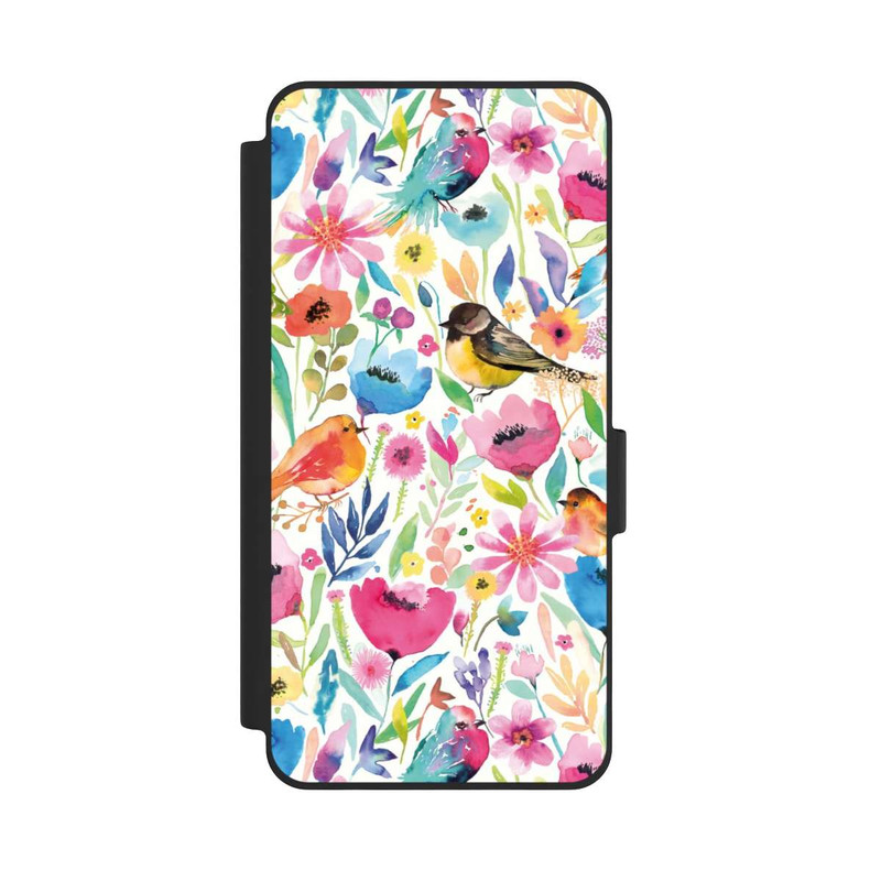 Galaxy S26 NIVOflip Oiseaux et fleurs fantaisistes