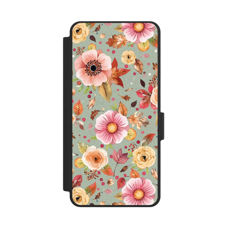 Galaxy S26 NIVOflip Fleurs d'automne Vert tendre
