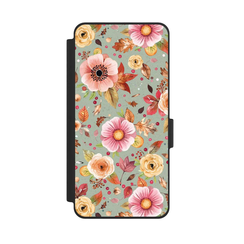 Galaxy S26 NIVOflip Fleurs d'automne Vert tendre