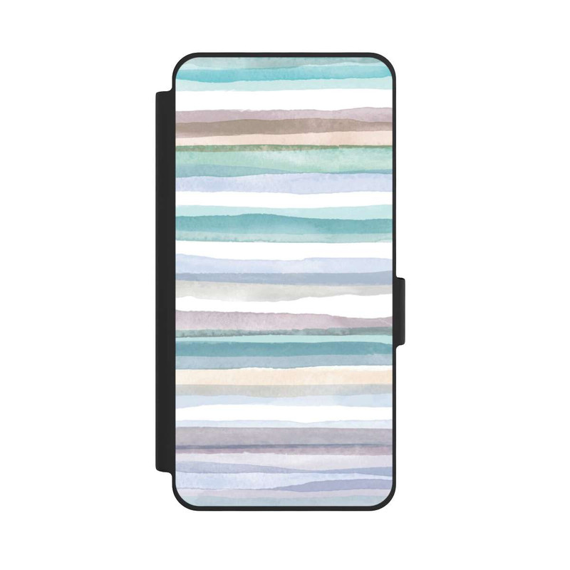 Galaxy S26 NIVOflip Pastellfarbene Streifen Blau