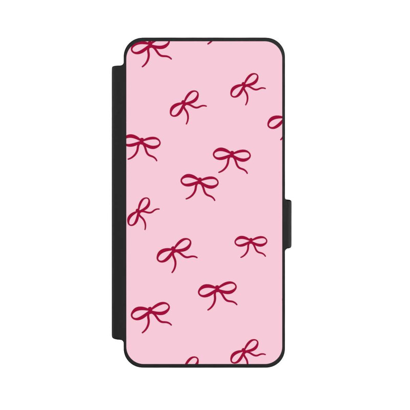 Galaxy S26 NIVOflip Schleifen Muster Rot Pink