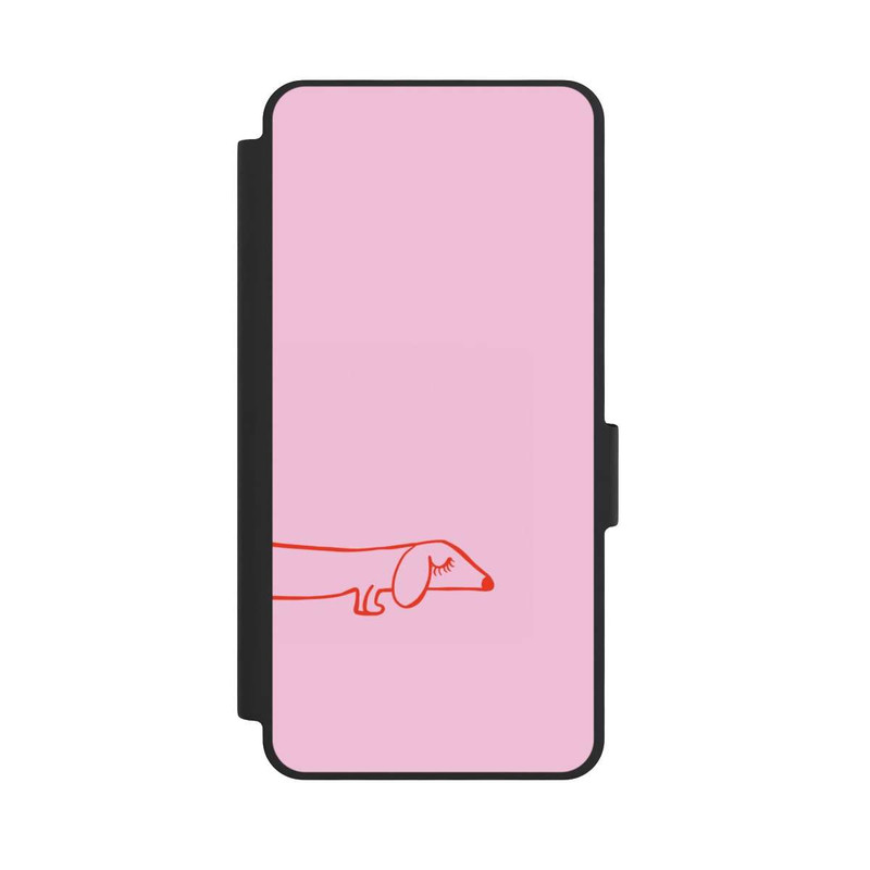 Galaxy S26 NIVOflip Dachshund Illustration Pink