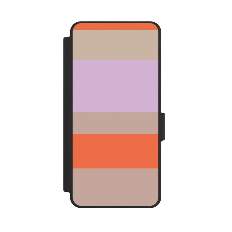 Galaxy S26 NIVOflip Moca Lila Orange Stripes