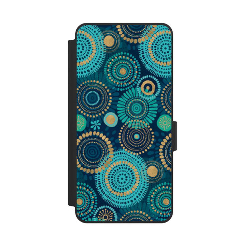 Samsung Galaxy S26 NIVOflip Blockprint India Teal Gold
