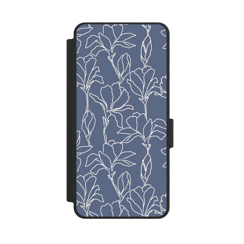 Galaxy S26 NIVOflip Flower Silhouettes on Blue