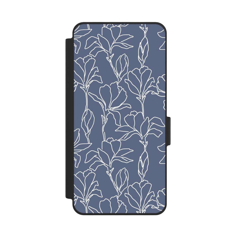 Galaxy S26 NIVOflip Flower Silhouettes on Blue