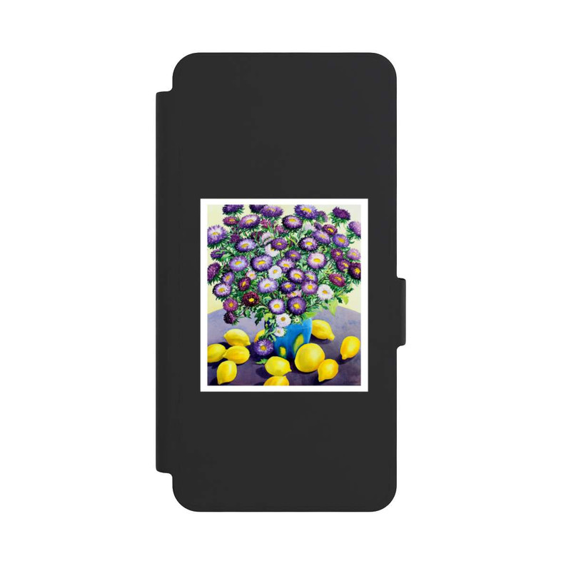 Galaxy S26 NIVOflip Purple Asters and Lemons by Christopher Ryland