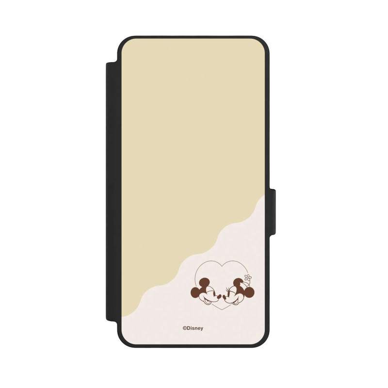 Galaxy S26 NIVOflip Mickey and Minnie Love Heart Beige