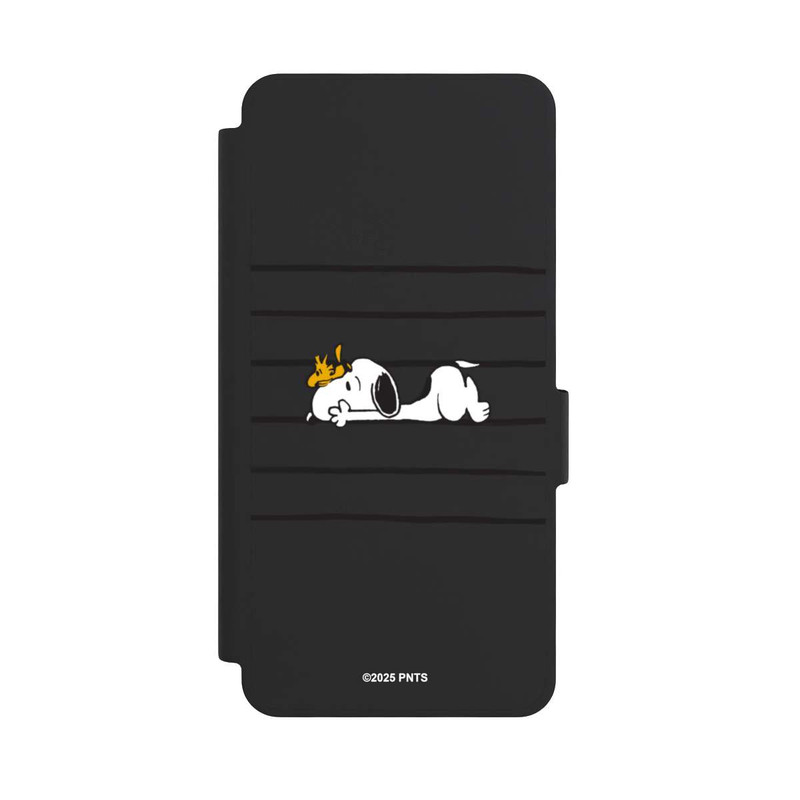Galaxy S26 NIVOflip Snoopy Woodstock Streifen Peanuts Transparent